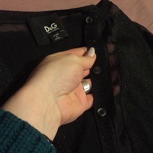 Dolce & Gabbana black mesh cardigan